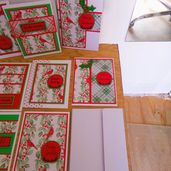 Set of 14 Cardinal Christmas Cards - Handmade - Picture 5 of 5